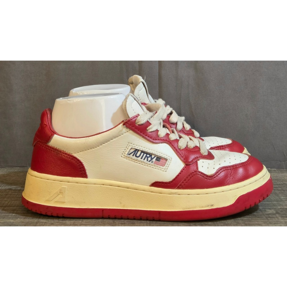 Autry Medalist Low Bicolor Sneakers Women's Size EU 37 US 7 Red White